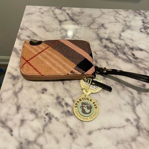 Spartina 449 Pink and Black Plaid Wristlet